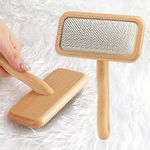 Carpet Rake Sheepskin Wool Brush More Suitable for Pile Carpets/Rugs for Carding Fur Restore Carpets Softness and Texture Let Rugs to New Looking(Wood, 1PCS)