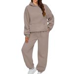 orders placed by me 2024 Tracksuit Full Sets for Women UK 2 Piece Co Ord Sets Outfits Hoodie Sweatpants Jogger Set Ladies Oversized Gym Activewear Y2k Lounge Wear Sweatsuit (Coffee, XXXL)