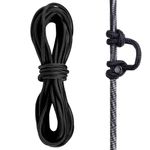 Bow String D Loop, 10 ft. D Release Nocking Loop Rope for Compound Bowstring Archery (Black)