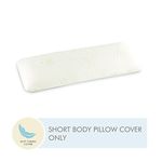 The White Willow Organic Stitched Bamboo Fabric Pillow Case 10" W X 30" L, Washable, Removable Zippered Pillow Cover Only, Fits Half Body Pillow- Green