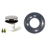 PF WaterWorks PF0935-CH Universal Touch Bathtub Drain Stopper and DANCO Tub Stopper Gasket Bundle