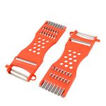 uxcell Fruit Vegetable Potato Carrot Slicer Peeler Cutter Orange Red 2pcs