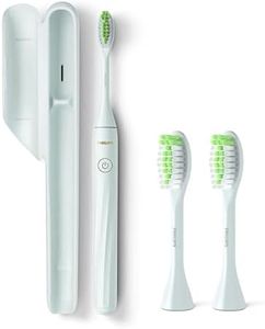 Philips Sonicare One Toothbrush, Electric Battery Powered Toothbrush with Sleek Travel Case and 2pk Brush Heads - Mint Blue, HY100/01