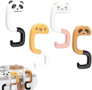 4 Piezas Colgador de Bolsos, MYLERCT Cuelga Bolsos Mesa, Creativo Colgar Bolsa para Mesa, Dibujos Animados Gancho de Bolsillo, para Restaurantes, Cafés, Escuelas