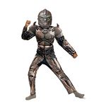 Rhinox Transformers Costume for Kids, Official Transformers Rise of the Beasts Muscle Padded Costume and Mask, Size (7-8)