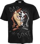 Looney Tunes - Taz - Bad 2 D Bone - Front Print T-Shirt Black - L