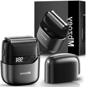 Mbzoey Electric Foil Shavers for Men: Mini Electric Razor for Face - IPX7 Waterproof Cordless Razor with LED Display & Fast Charge - Micro-Comb Technology & Precision Blades