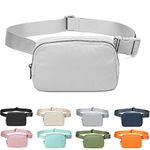 Fanny Belt Bag Waist Pack Crossbody Bags Bum Bag for Running Hiking Travel Workout Adjustable Strap for Women, grey