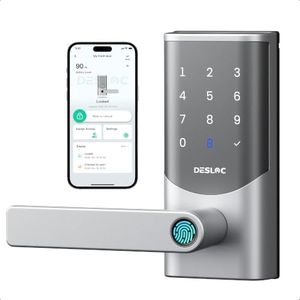 DESLOC K221 Fingerprint Smart Lever Lock, Built-in WiFi, 16-Month Battery