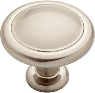 Franklin Brass P35597K-SN-B 1-1/4 inch (32Mm) Round Ringed Kitchen Cabinet Drawer Knob, Satin Nickel, 10-Pack,