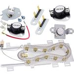 [UPGRADED] 8544771 Dryer Heating Element 279973 3392519 Thermal Fuse and 279816 Thermostat Dryer COMPLETE Kit Premium Replacement by Canamax - Compatible with Whirlpool and Kenmore Dryers