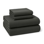 100% Cotton Flannel Sheets Set - Flannel Sheets Queen, 4-Piece Bed Sheets - Lightweight Bedding, Brushed for Extra Softness, Warm and Cozy, 15" Deep Pocket (Fits Upto 17" Mattress) - Charcoal