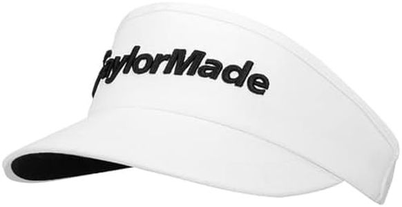 TaylorMade Unisex High Crown Visor, White, One Size