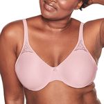 Bali Women's Passion for Comfort Minimizer Underwire Bra, Hush Pink, 40DD