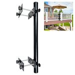 REFFU Patio Umbrella Holder Deck Umbrella Mount Fixed Deck Railing Attaches to Railing Maximizing Patio Space and Shade