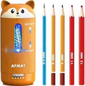 AFMAT PSJ4 Electric Pencil Sharpener, Fully Automatic, for 6.5-12mm Pencils