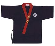 Elibelle Japanese Sushi Chef Coat Uniforms Kimono for Unisex(Bule XL) Navy Blue