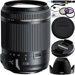 Tamron 18-200mm f/3.5-6.3 Di II VC Lens for Canon EF 9PC Accessory Kit. Includes Manufacturer Accessories + 3PC Filter Kit (UV-CPL-FLD) + Lens Pen + More - International Version (No Warranty)