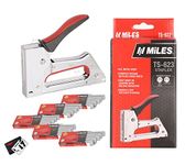 KROST Kangaro Miles Metal Body Ts-623 Staple Gun Tacker with 5000 Staples (Medium, Red)