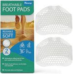 Homergy Metatarsal Foot Pads for Pain Relief - 4 Pack Soft Gel Reusable Breathable Sleeve Pads, Foot Cushions, Forefoot Cushioning Shoe Supports for Women and Men (Clear)