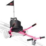 mingto Go Kart,Hoverboard Accessories,Hoverboard Seat Attachment-Adjustable for All Ages.Fits All Hoverboards.(Hoverboard Not Included) (Pink)