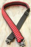 dgfweg Rifle Gun Slings handmade with 550 Paracord with swivels, adjustable (Black RED)