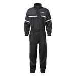 JDC Motorcycle Waterproof Rain Suit Over Suit 1PC - SHIELD - Black - M - Regular Leg (32")