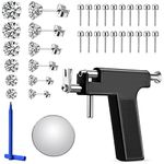 Ear Piercing Gun Kit,Nose Navel Piercing Machine with Stainless Steel Piercing Studs,Professional Body Hole Piercing Tool Set For Salon Home Use (Black)