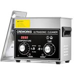 CREWORKS 3L Ultrasonic Cleaner with Heater and Timer, 120W Stainless Steel Ultrasonic Cleaning Machine with Degas & Gentle Modes, Ultrasound Washing Machine for Jewelry Glasses