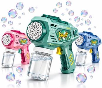 Electric Bubble Gun for Kids 3+ | 15 Hole Automatic Bubble Maker Toy with LED Lights | Leak-Proof Bubble Bottle | Easy Trigger & Ergonomic Grip (Multicolor)