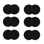 Ozgoe Happy Bell (12 Pack) Mini Mount Metal Plate with Adhesive for Collapsible Grip & Magnetic Phone Car Mount Holder Cradle (Compatible with Magnetic Mounts),Black