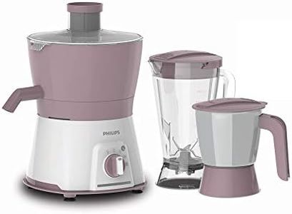 Philips HL7578/00 600W Turbo Juicer Mixer Grinder with 3 Jars - Nuti Juicer Jar, Blender and Multi Purpose jar