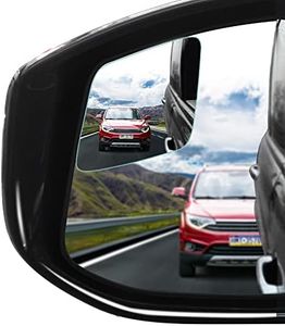 POMFW Blind Spot Mirror, 2 inch Rearview Convex Side Mirrors for Cars SUV Truck Van Stick on 3M Adhesive, Rear View HD Glass Frameless Sway Rotate adjustable Wide Angle 2PCS (Rhombus)