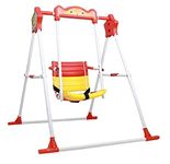 Maanit Garden & School Toy Swing for Children Babies Indoor Outdoor (Multicolour)(Alloy Steel, Single Seater), 10 Centimeters, 25 Centimeters|1 Count