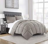 Chezmoi Collection 3-Piece Down Alternative Comforter Set (King, Taupe)