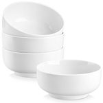 MALACASA Cereal Bowls White Bowl Set of 4, 26 OZ Soup Bowls Set for Kitchen, Ceramic Bowls for Cereal, Soup, Rice and Noodle, Dishwasher & Microwave Safe, Series Regular