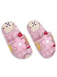 Baby Moo Waterproof Soft Slippers Anti-Skid Floral 3D Sliders Soft Comfortable Indoor & Outdoor Slippers Casual Wear Stylish Flip Flop Slides Girls Pink Age 3-4 Years