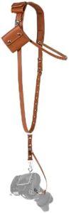 C Coiro Leather Camera Strap for One Camera - Professional Single Leather Harness Shoulder Strap with Sd Card Holder & Battery Holder, Quick Release Gear for DSLR/SLR, Tan