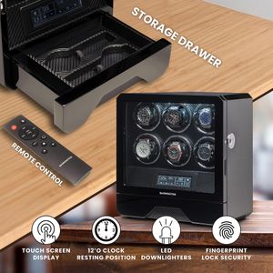 BARRINGTON 6-Watch Automatic Winder – Luxury Watch Storage Display