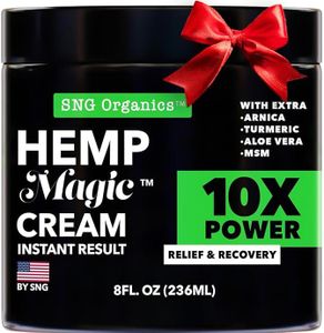 Hemp Cream (8oz) Hemp Oil & Arnica Cream, Soothes Discomfort on Joint Muscle Shoulder Hip Neck Knee & Back Support. All Natural Cream Made in USA. Fast Acting Menthol Rub