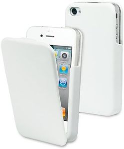 Muvit MUCCP0352 - Funda para iPhone 4/4S, color blanco