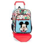 Disney Mickey Be Cool School Backpack with Blue Trolley 30x38x12 cms Polyester 13.68L