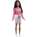 Barbie It Takes Two Barbie “Brooklyn” Roberts Doll (Braided Hair) Wearing Pink NYC Shirt, Metallic Skirt & Shoes, Gift for 3 to 7 Year Olds