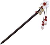 Chinese Classical Hairpin Pearl Shell Flower Headdress Hair Chopsticks for Women Wooden Hair Sticks for Buns Packaged in Exquisite Box