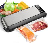 ADVWIN 5-in-1 Food Vacuum Sealer, Automatic Food Sealer Vacuum Sealer Machine (37 * 13cm), for Food Preservation | Built-in Cutter | Detachable Sink | Easy to Use | 10PCS Vacuum Sealer Bags for free