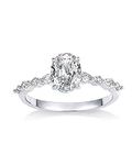 PAVOI 14K White Gold Plated 1.25CT 