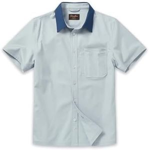 CHRONOLINE Men's Work Shirt Button Up Short Sleeve Mechanic Shirts for Men