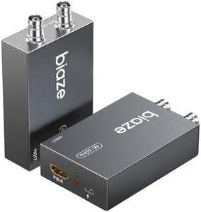 HDMI to SDI Converter, HDMI to 3G-SDI/HD-SDI Video Audio Converter 2.970 Gbit/s Audio Embedder Simultaneously Dual SDI Output Adapter Support 1080P for Camera Home Theater