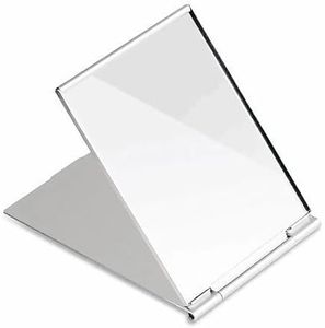 G2PLUS Portable Folding Vanity Mirror, Single Side Travel Shower Shaving Mirror, 4.5'' x 3.15'' x 0.1'' Small Folding Mirror for Travel, Bathroom, Makeup, Beauty, Grooming