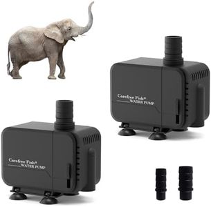 Carefree Fish 2Pcs 213/400/800GPH 9/22/45W Fountain Submersible Pump Adjustable Quiet Aquarium Change Water Pump Tank for Hydroponics Koi Pond Statuary Outdoor Waterfall